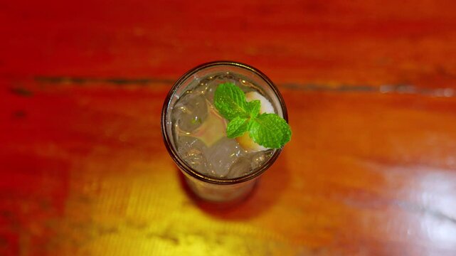 Refreshing Mint Drink in a Glass