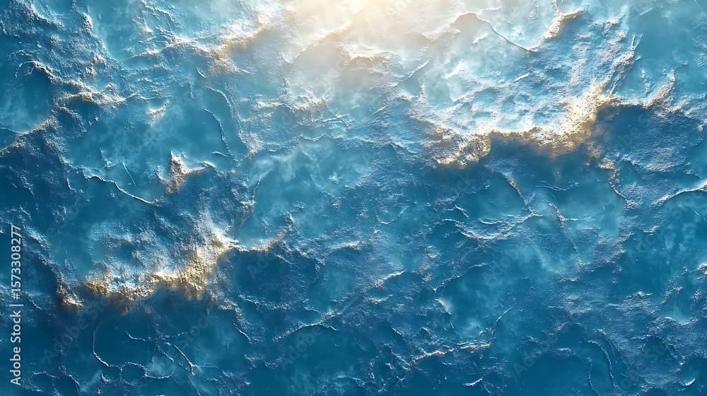 Poster abstract textured pattern of deep blue and gold.