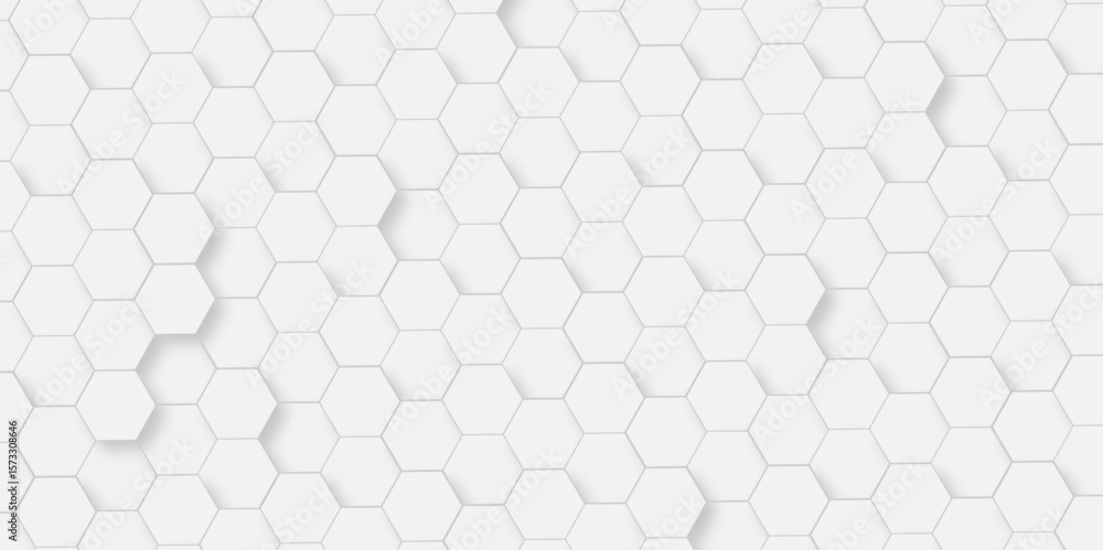 Poster abstract technology grey geometric hexagon on transparent concept design honeycomb shape vector.