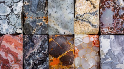 Close-up photograph of a vibrant rock formation showing intricate textures and vivid colors.