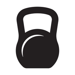 Kettlebell fitness icon. Training and strength symbol.