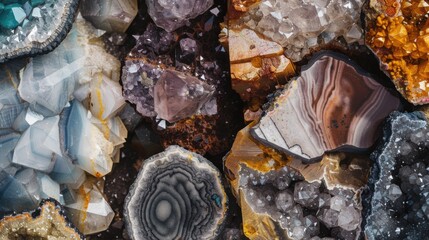 Close-up photograph of a vibrant rock formation showing intricate textures and vivid colors.