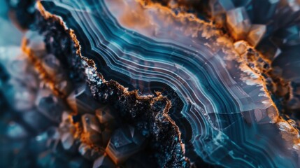 Close-up photograph of a vibrant rock formation showing intricate textures and vivid colors.