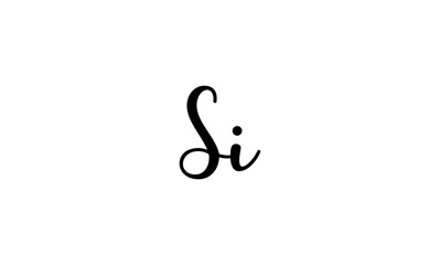 Si initial letters, monogram logo
