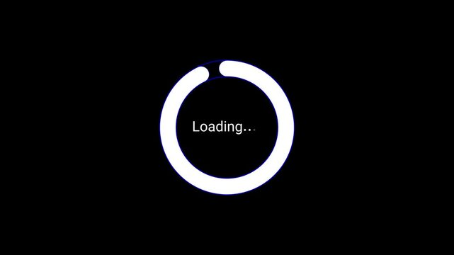 Training custom circle loading on white background. Concept of developing new artificial intelligence digital loading.