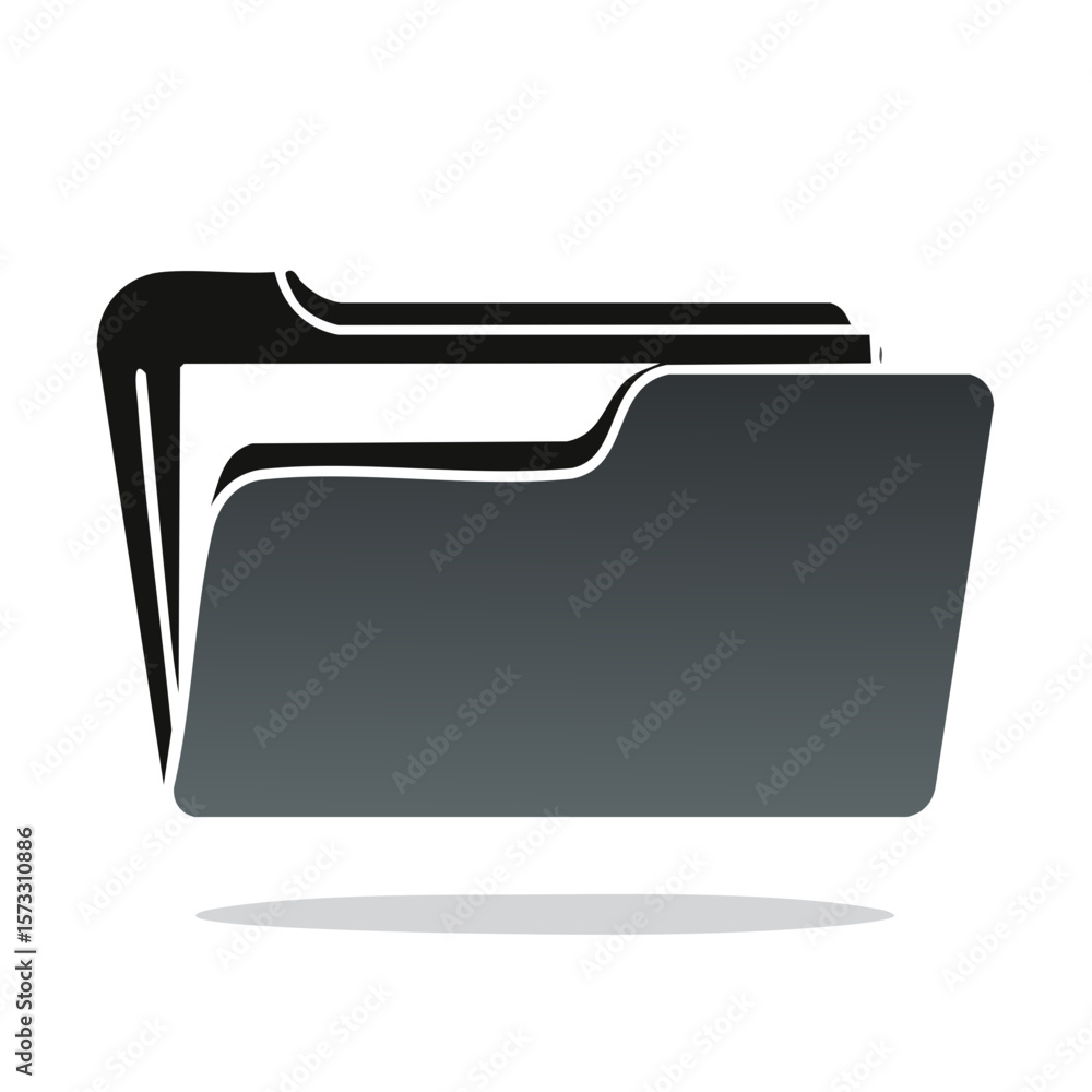 Poster folder vector illustration for data storage and management with file organization in a business cont