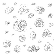 Set of hand drawn scribbles vector