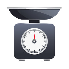 Kitchen scales with a pointer and tray, scale reading weight measurement