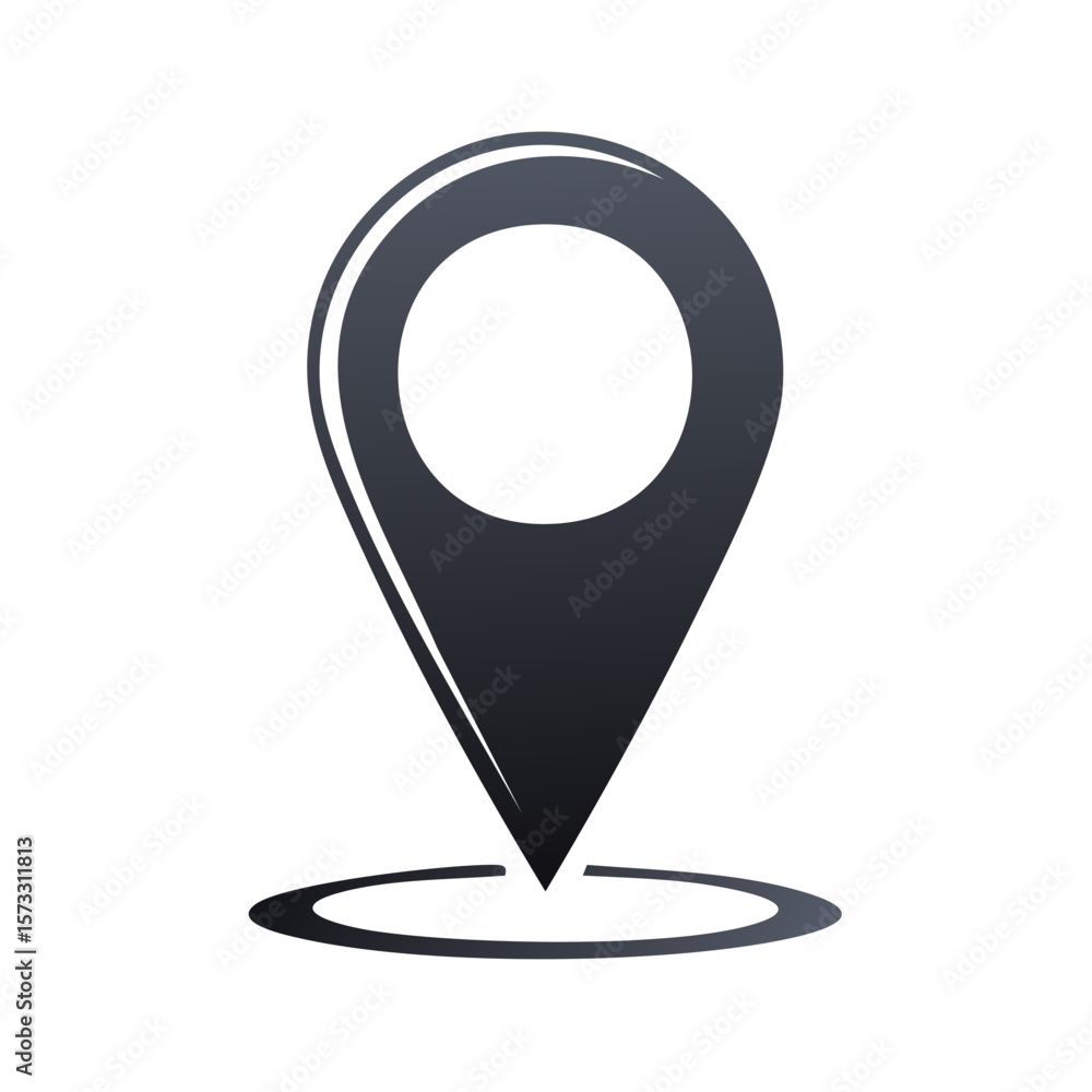 Poster dark location pointer navigational pin drop place marker symbol