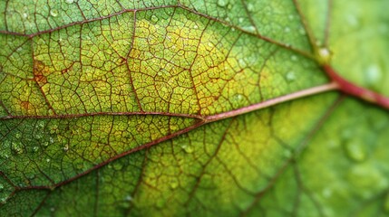 Close-up of a wet leaf