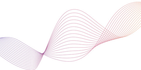 Abstract wavy lines for science, music technology futuristic, banner, business, template, flyer design. Abstract wavy lines gradient vector line blend element. Frequency sound wave lines and twisted