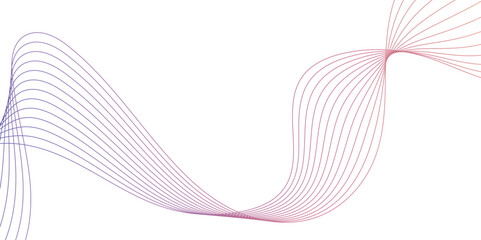 Abstract wavy lines for science, music technology futuristic, banner, business, template, flyer design. Abstract wavy lines gradient vector line blend element. Frequency sound wave lines and twisted