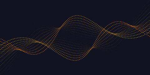Abstract particles wave pattern dots, line particles isolated vector illustration. Technology background vector. Glowing energy waves with gradient. Neon Waves Background with energy light lines Flow.