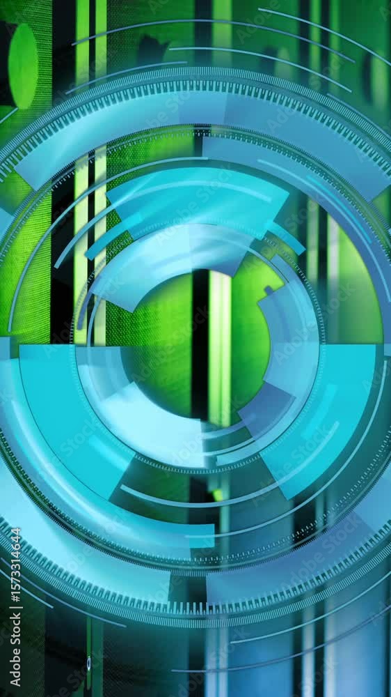 Poster animation of scope scanning over server room