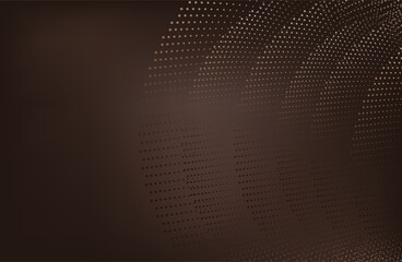 Abstract Music background. Big Data Particle Flow Visualisation chemical industry. Science infographic futuristic illustration. Sound wave. Premium background design with mocha mousse sound wave