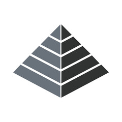 Abstract Layered Pyramid Icon Graphic Illustration Triangle Design Concept