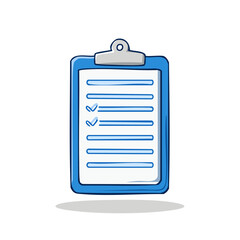 Blue Clipboard with Checkmarks Symbolizing Task Completion and List Management
