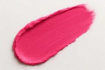 A vibrant splash of pink lipstick on a pristine white canvas, capturing the essence of bold makeup choices