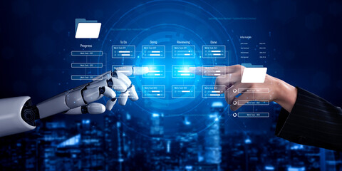 AI analyzing task progress, reviewing workflow pipeline, updating task stages, and improving...