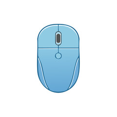 Stylish Light Blue Wireless Mouse Illustration Computer Input Device Connectivity Innovation Internet Navigation Tool