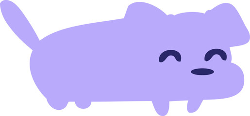 little dog in bright neon color