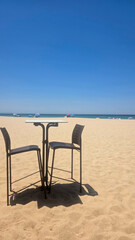 table and chairs for the terrace or beach bar