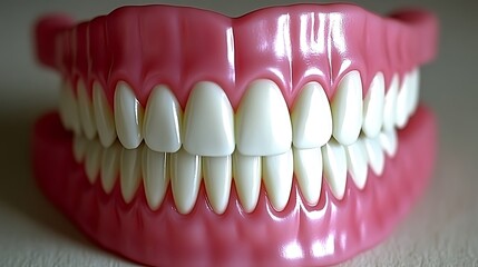 Obraz premium Close-up view of a dental prosthesis.