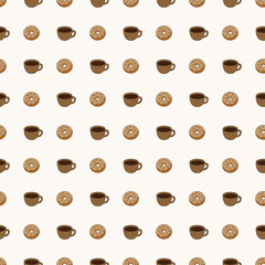 seamless pattern coffee cup for background, wall decoration, fabric motif, texture, wallpaper, gift wrapping