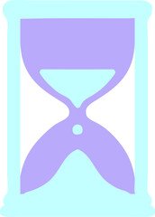 hourglass running sand in bright neon color