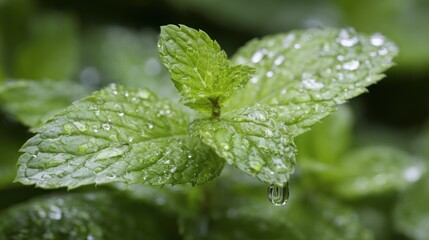 Close-up of fresh mint leaves (2)