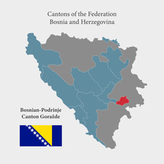 Fototapeta premium Bosnia Herzegovina Bosnian-Podrinje Canton Gorazde