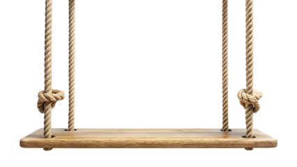 rope swings isolated on white background,png,ai generated.