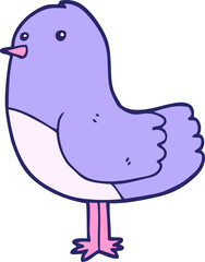 cartoon bird in bright neon color