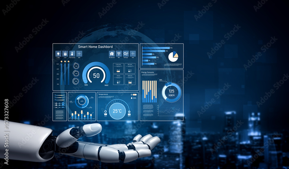 Poster ai helps smart homes by analyzing data, predicting energy use, adjusting temperature, and automating