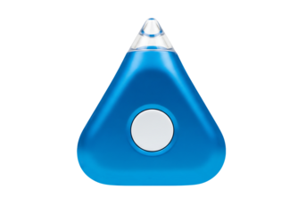Blue Correction Tape Triangular Shape – Isolated on Transparent Background

