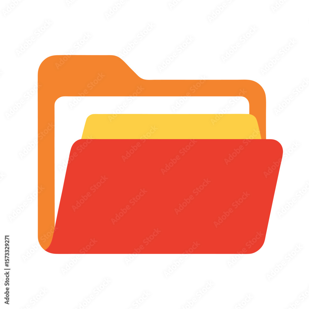 Fototapete Minimal Folder Icon for File Storage and Organization
