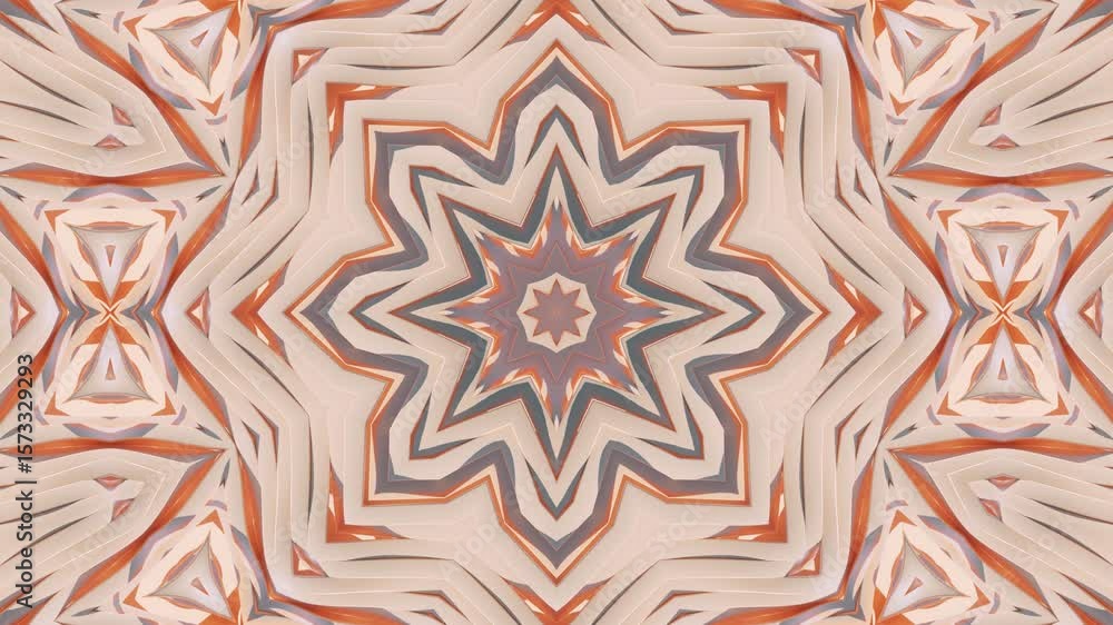 Poster mesmerizing ornamental kaleidoscope: a dynamic abstract 3d mandala mosaic featuring intricate geomet