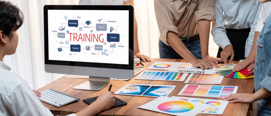 E-learning website with sofware for student to study online on the internet network brisk