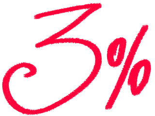 Three percent off