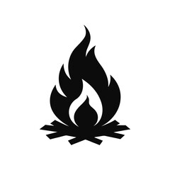 Bonfire vector silhouette art illustration