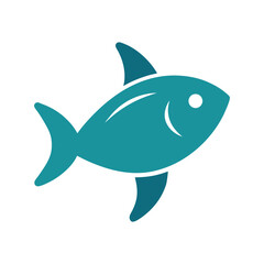 Simple Fish Icon for Aquatic Animal or Sea Life Design