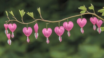 Close-up of hanging heart-shaped flowers