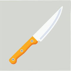 Obraz premium Cute kitchen knife flat vector
