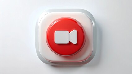 Video Call Button 3d icon
