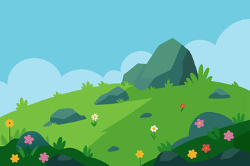 Fototapeta premium landscape with mountains and blue sky