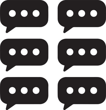 black and white speech bubbles