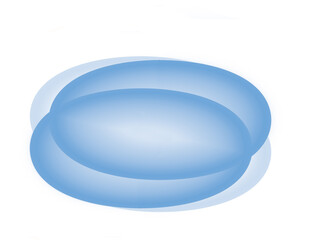 multiple 3d circles layered, gradient light blue gradient white background. disk optic, copy space