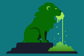 vector illustration of a lion