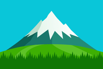 vector illustration of a mountain landscape