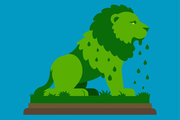 lion on a tree